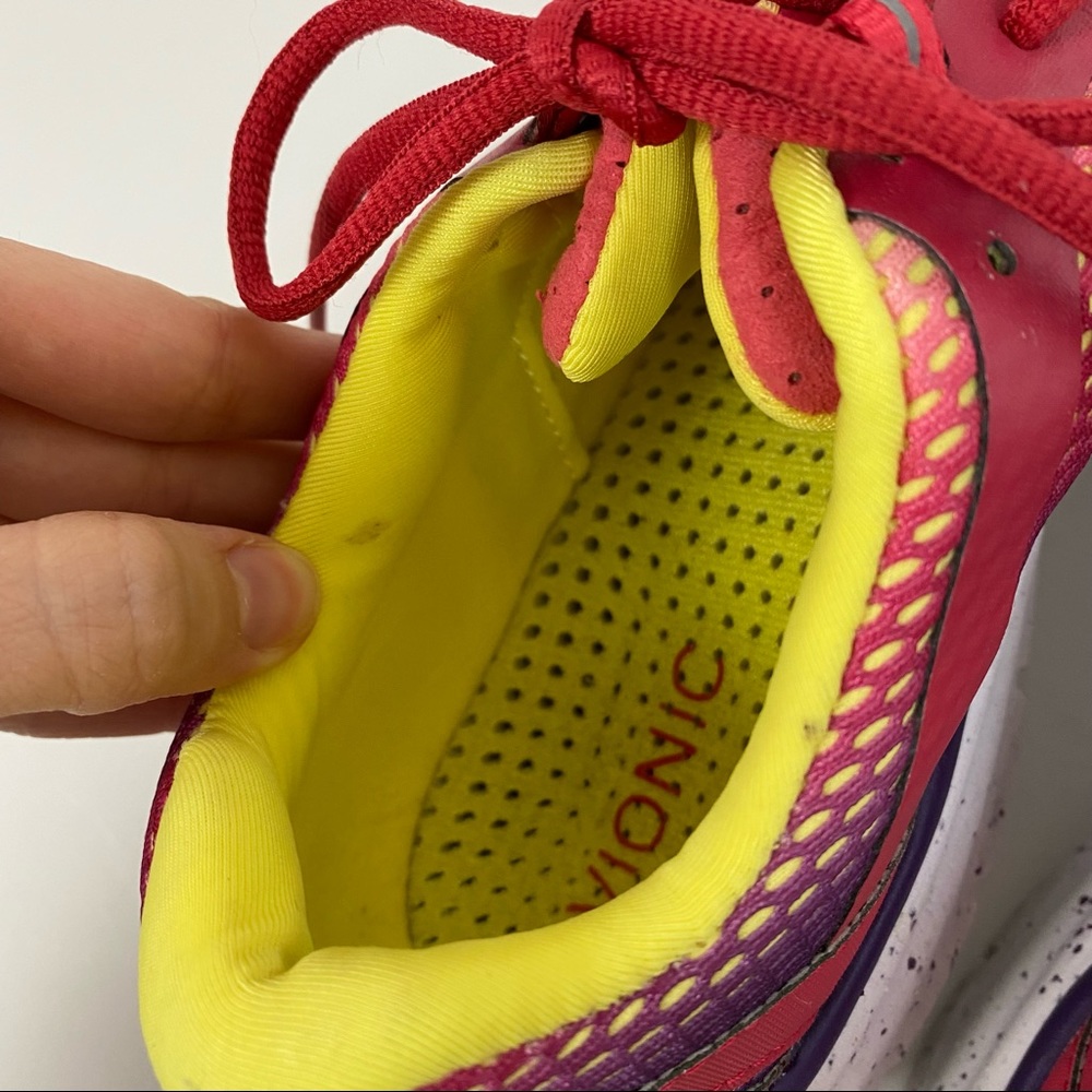 VIONIC 335 Elation 1.0 Walker Sneaker Shoes Size 8 Red Pink Purple Yellow White - Picture 7 of 13